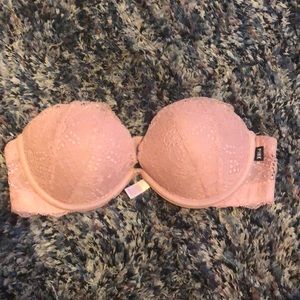 Pink push-up bra